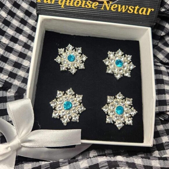 "TURQUOISE NEWSTAR" MAGNETIC NUMBER PINS - SUPER STRONG MAGNETIX - BIT 'O COLOR - Picture 1 of 2